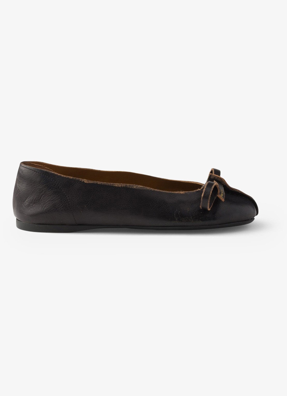 Prada Ballerina van kalfsleer - voorkant 4 zwart