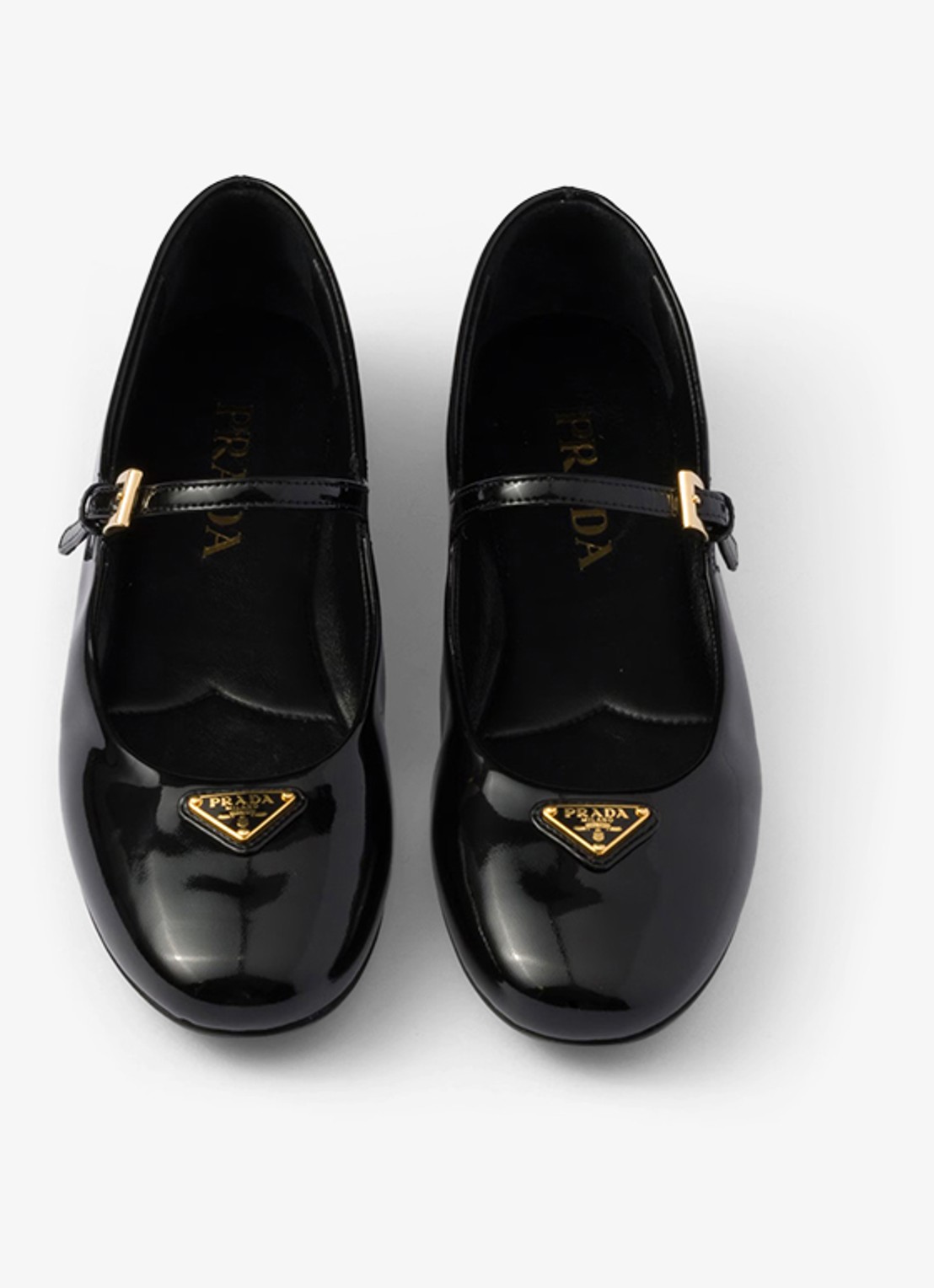 Prada Ballerina van lakleer - detail 3 zwart