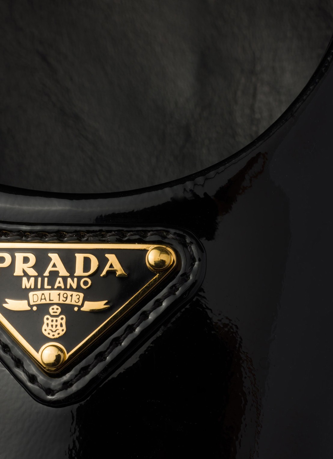 Prada Ballerina van lakleer - detail 5 zwart