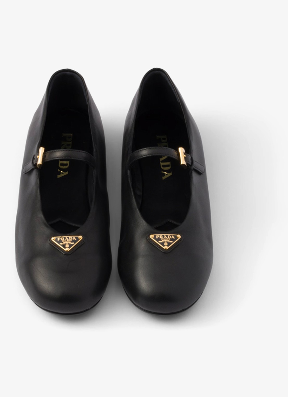 Prada Ballerina van leer - detail 4 zwart