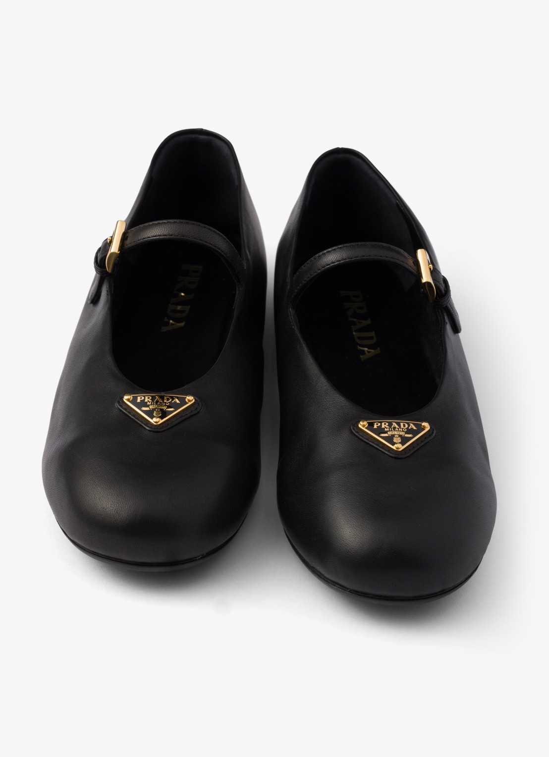 Prada Ballerina van leer - detail 5 zwart