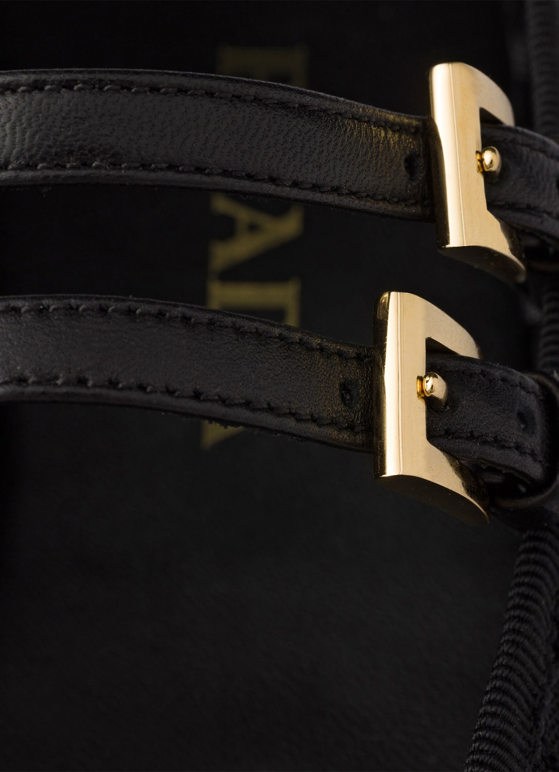 Prada Ballerina van mesh met leren details  - detail 3 zwart