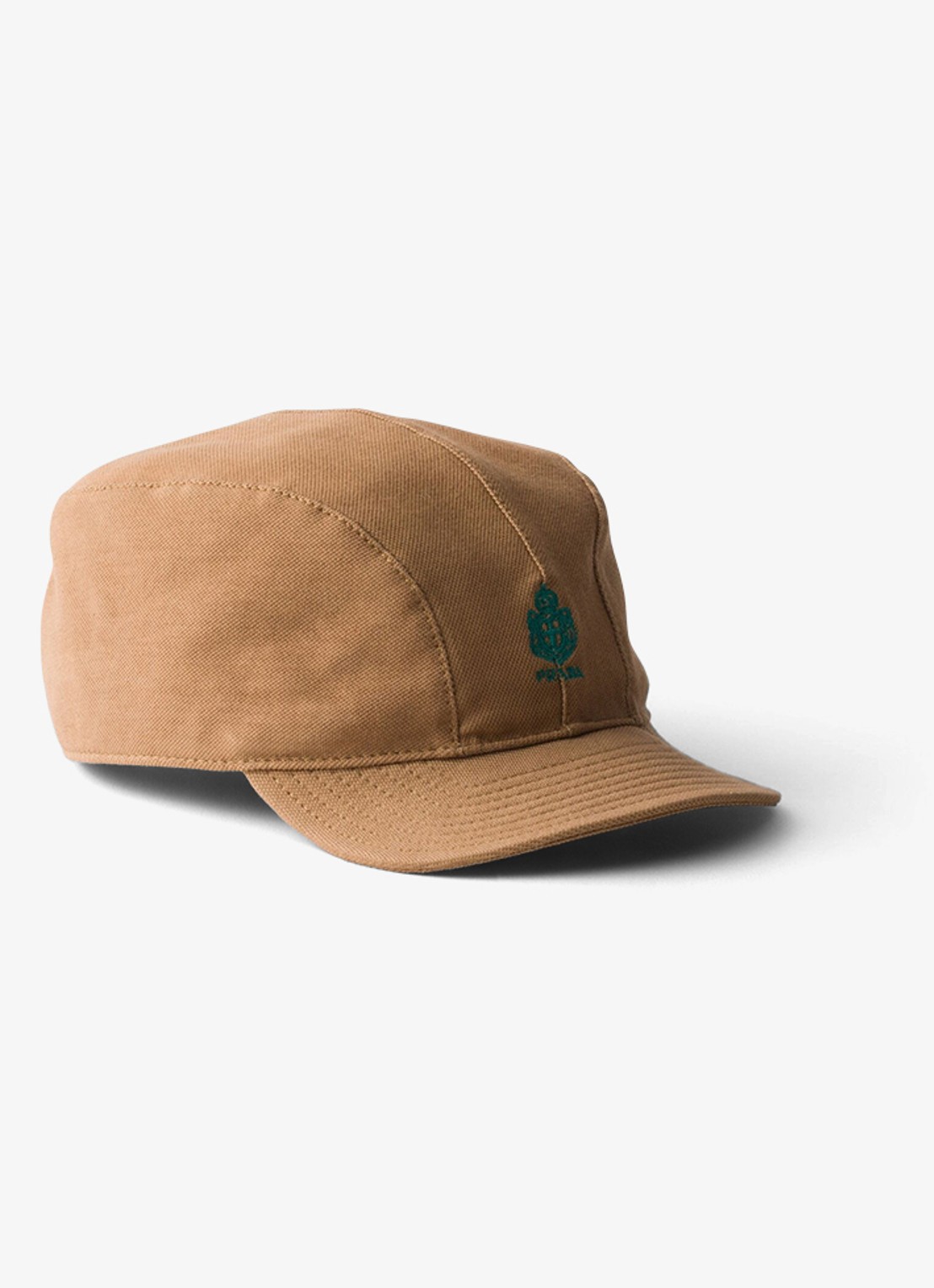 Prada Baseball pet met borduring - voorkant 3 camel