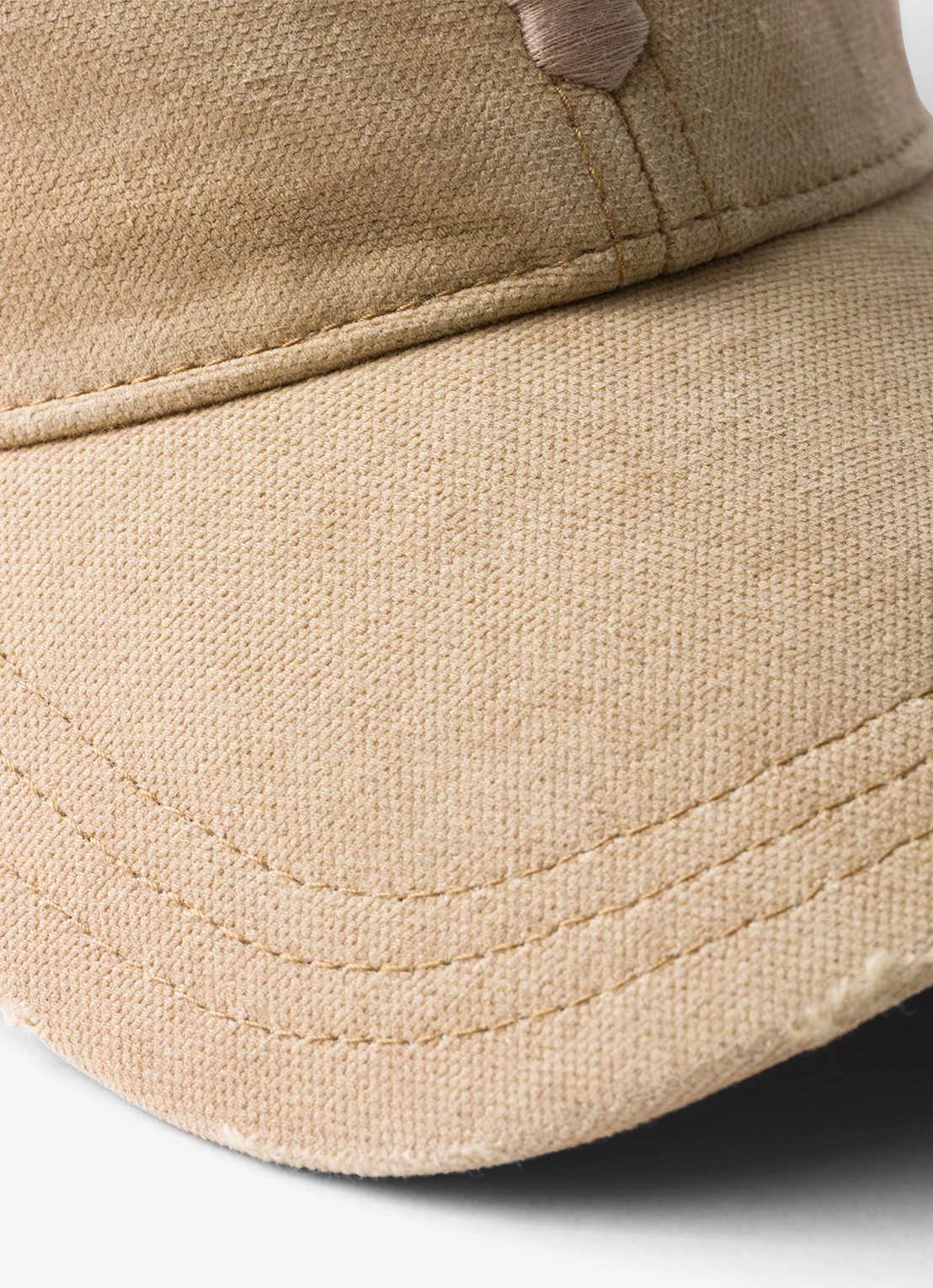 Prada Baseball pet met logo - voorkant 2 beige