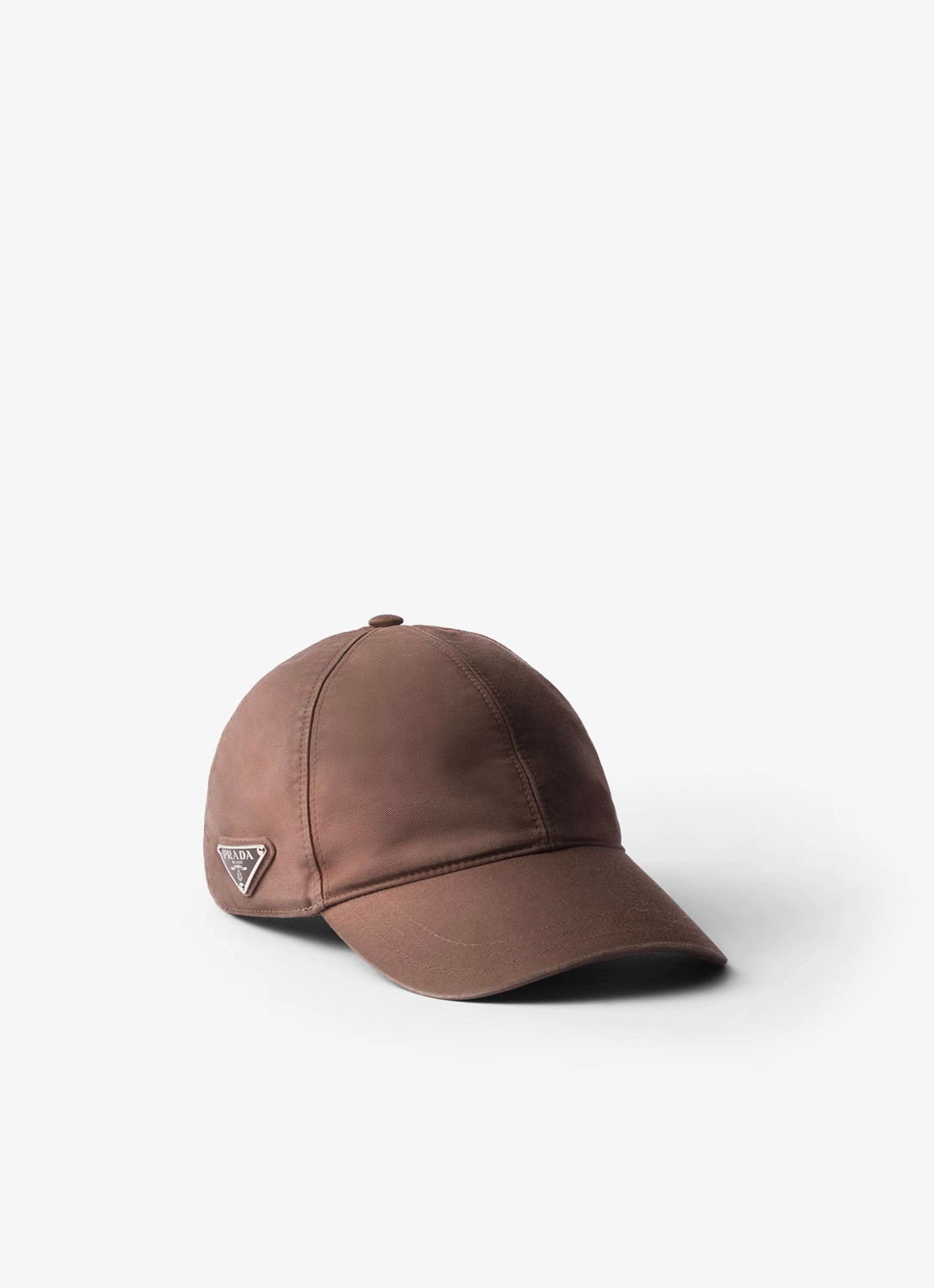 Prada Baseball pet met logo - voorkant bruin