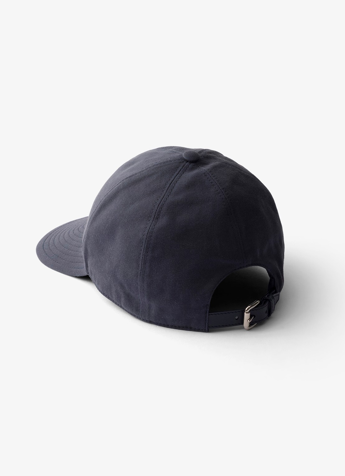 Prada Baseball pet met logoborduring - detail donkerblauw