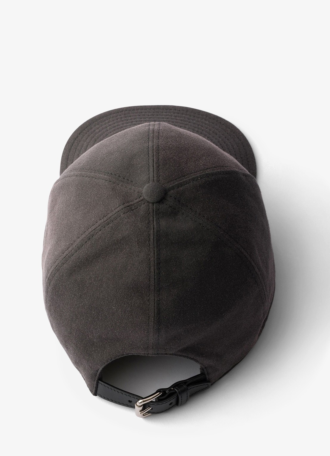 Prada Baseball pet met logoborduring - detail zwart