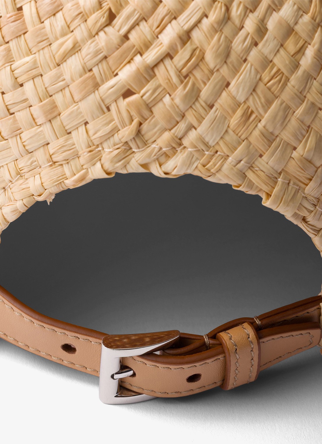 Prada Baseball pet van raffia - detail beige