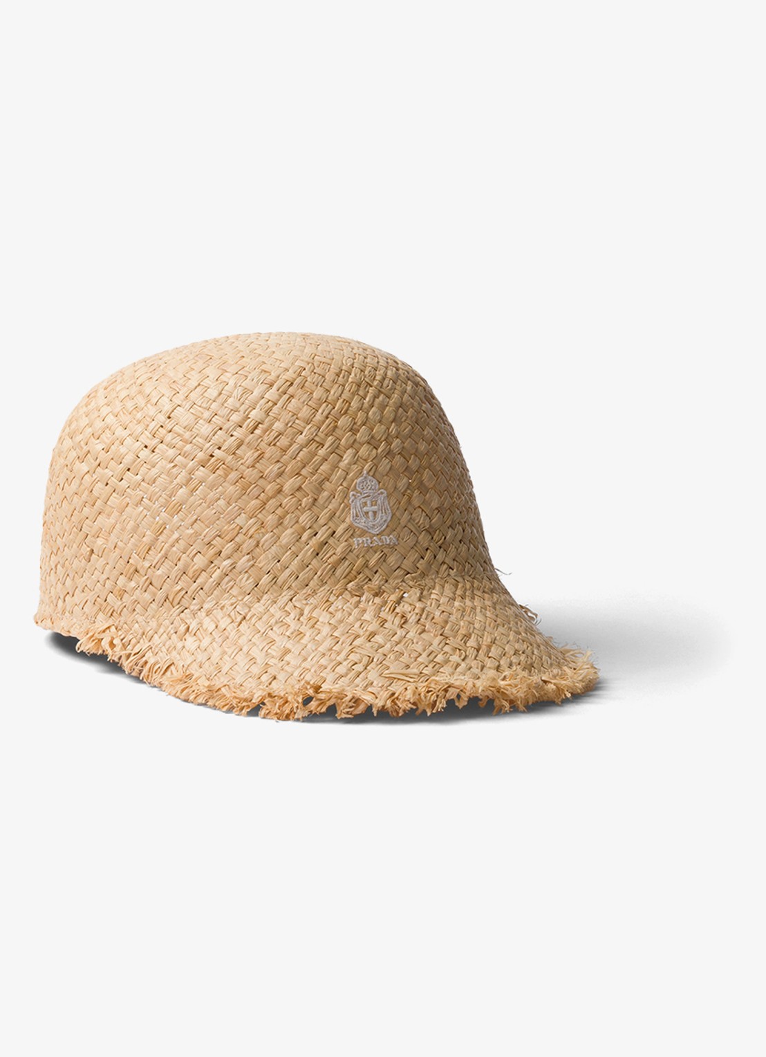 Prada Baseball pet van raffia - voorkant 3 beige