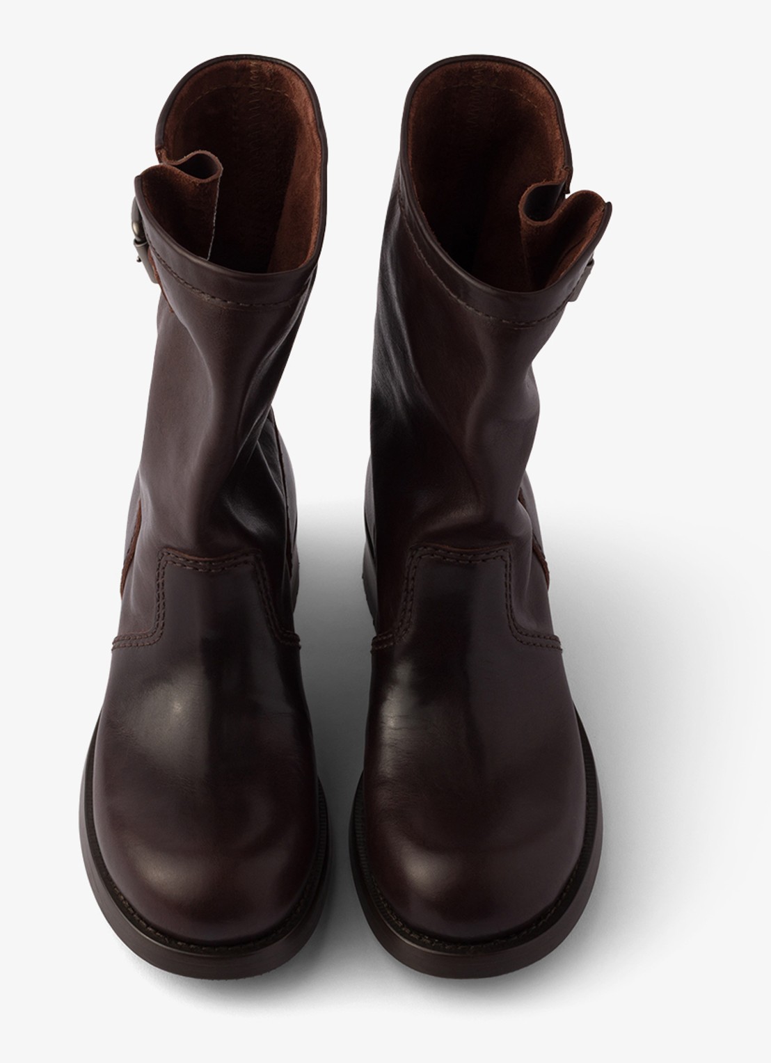 Prada Biker boot van kalfsleer - detail 5 donkerbruin