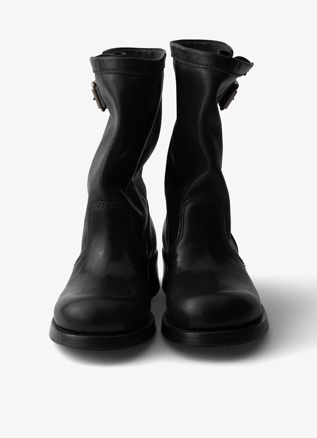 Prada Biker boot van kalfsleer - detail 4 zwart
