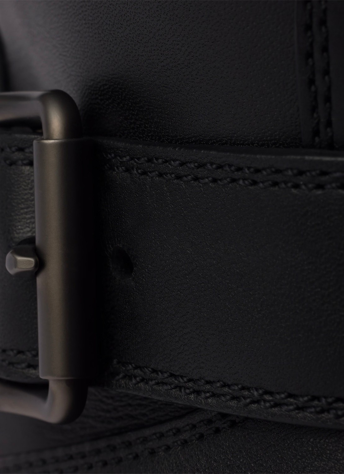Prada Biker boot van leer - detail 5 zwart
