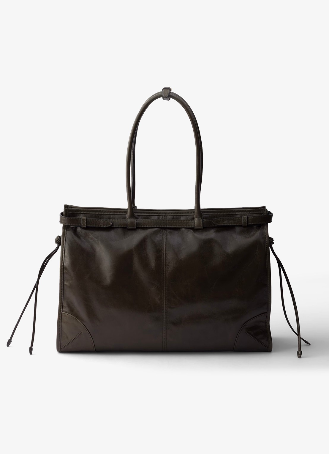 Prada Bonnie Extra-Large schoudertas van kalfsleer - achterkant 6 groen