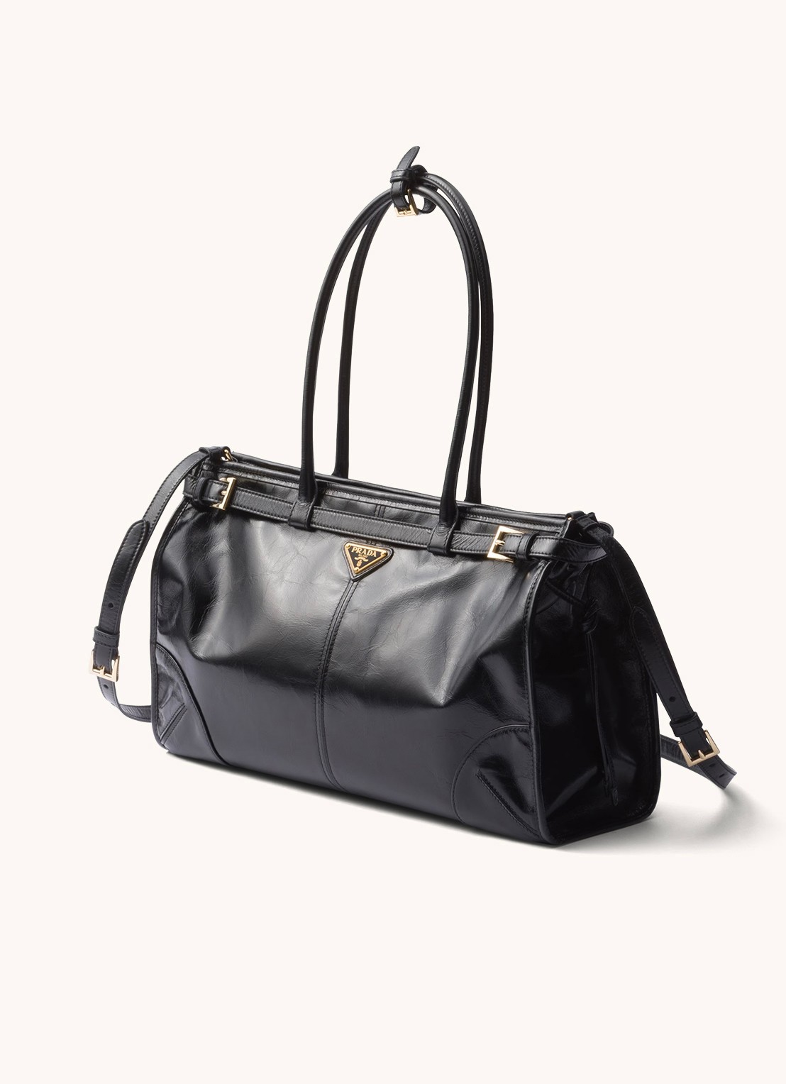 Prada Bonnie Large schoudertas van kalfsleer - achterkant 7 zwart