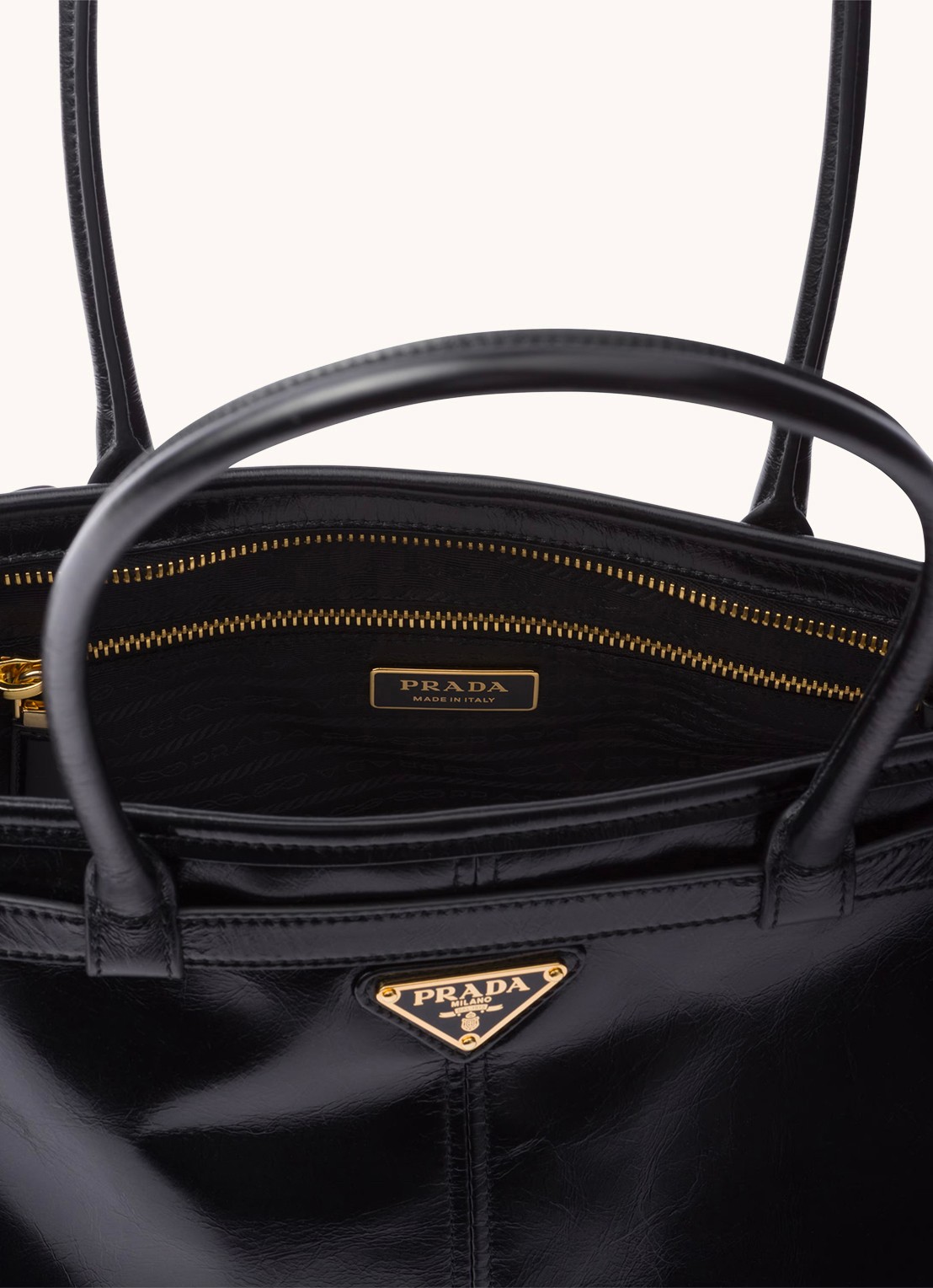Prada Bonnie Large schoudertas van kalfsleer - detail 4 zwart