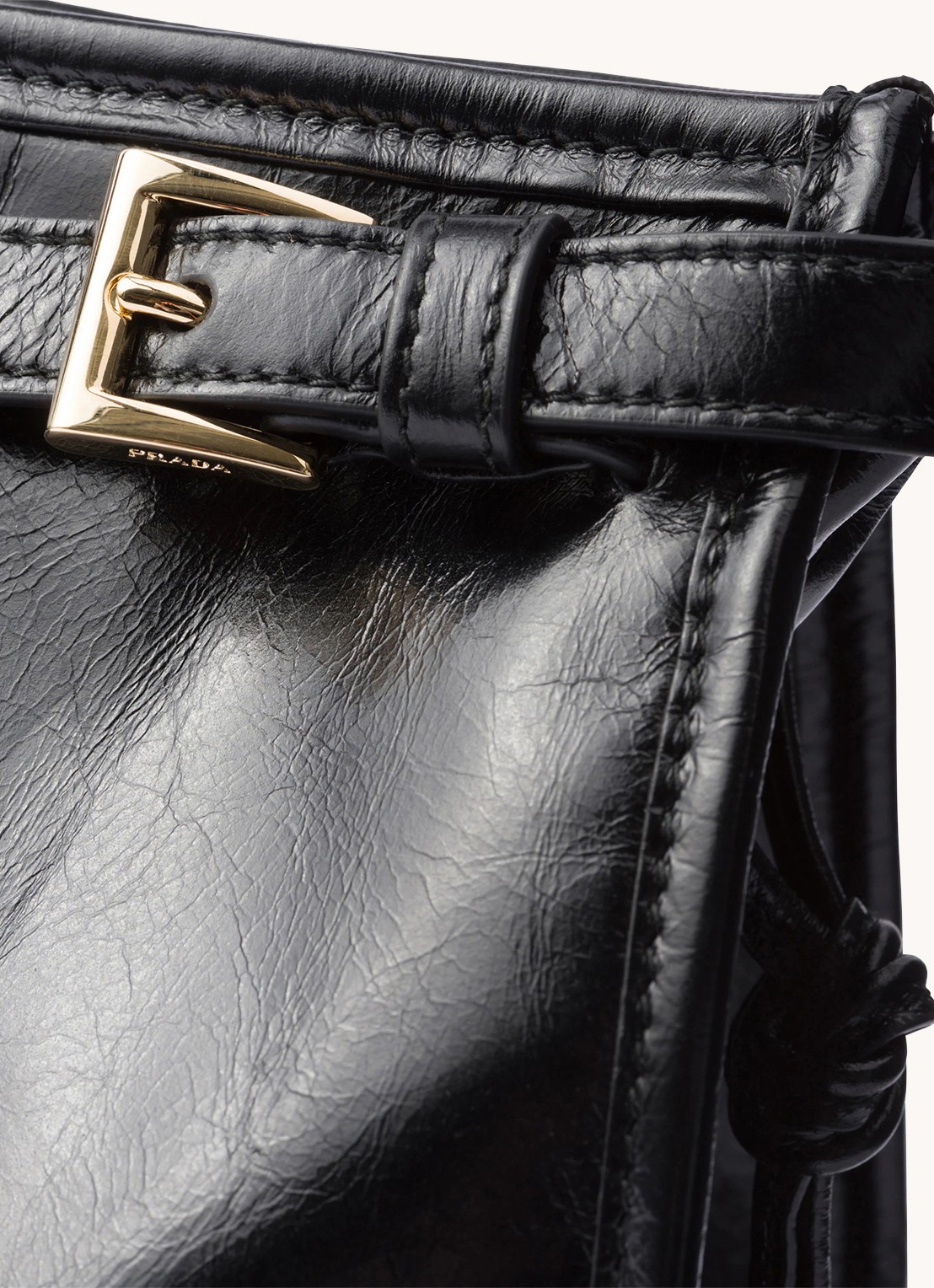 Prada Bonnie Large schoudertas van kalfsleer - detail 5 zwart