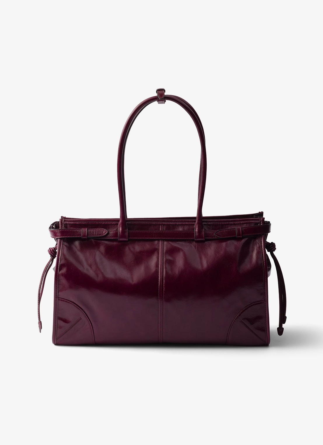 Prada Bonnie Large schoudertas van kalfsleer - achterkant 6 bordeauxrood