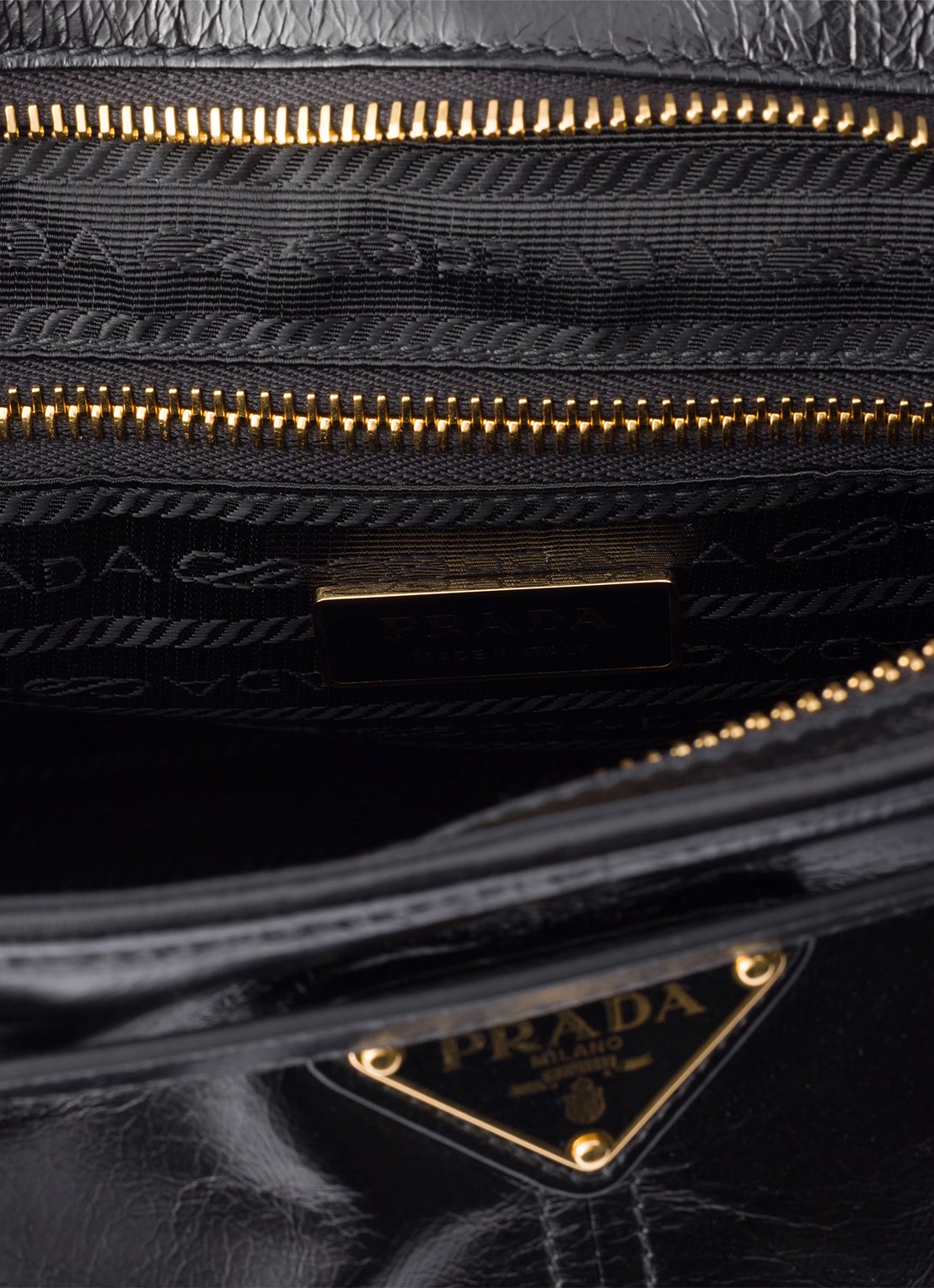 Prada Bonnie Large schoudertas van kalfsleer - detail 7 zwart