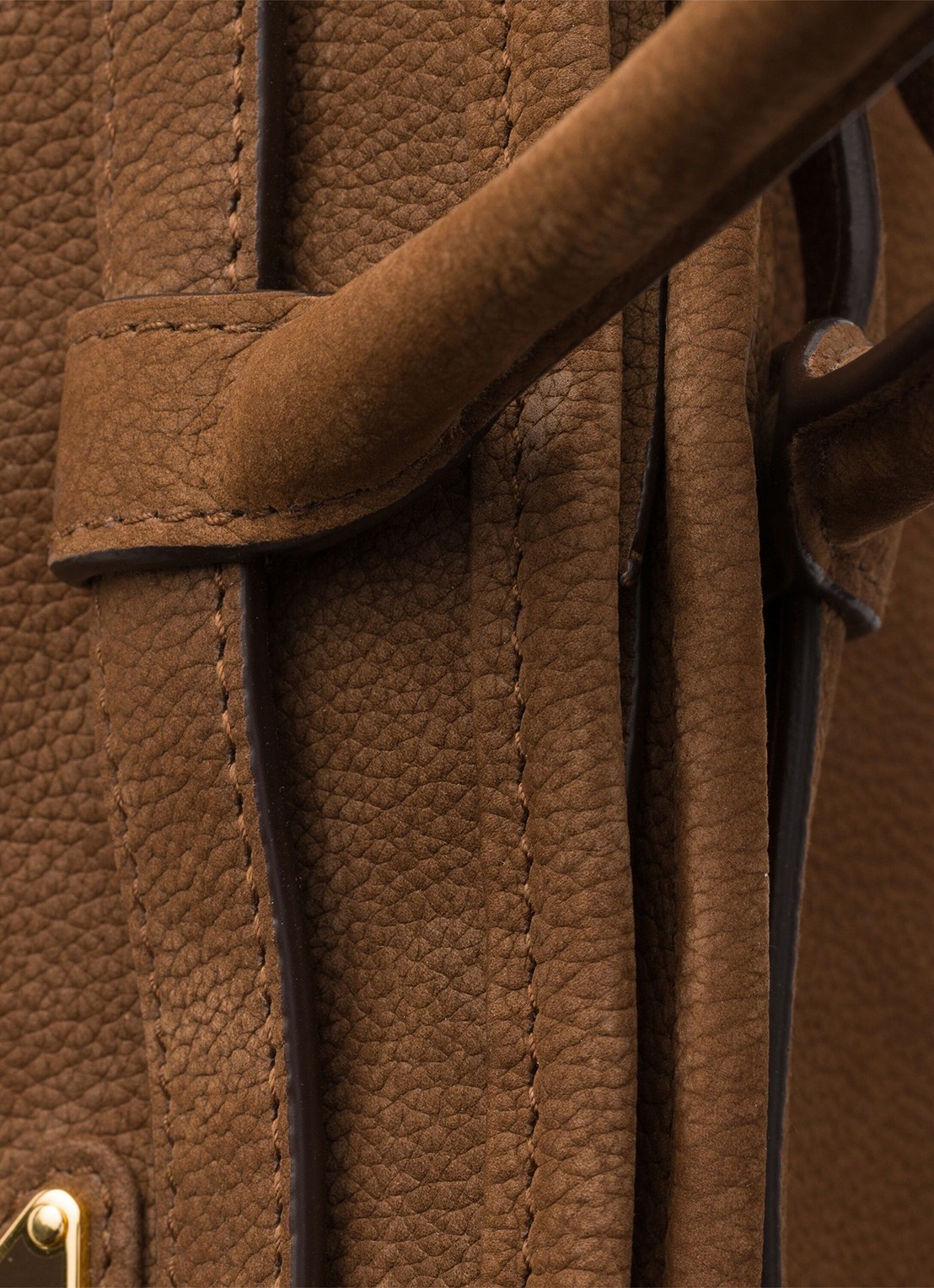 Prada Bonnie Large schoudertas van nubuck - detail 5 donkerbruin