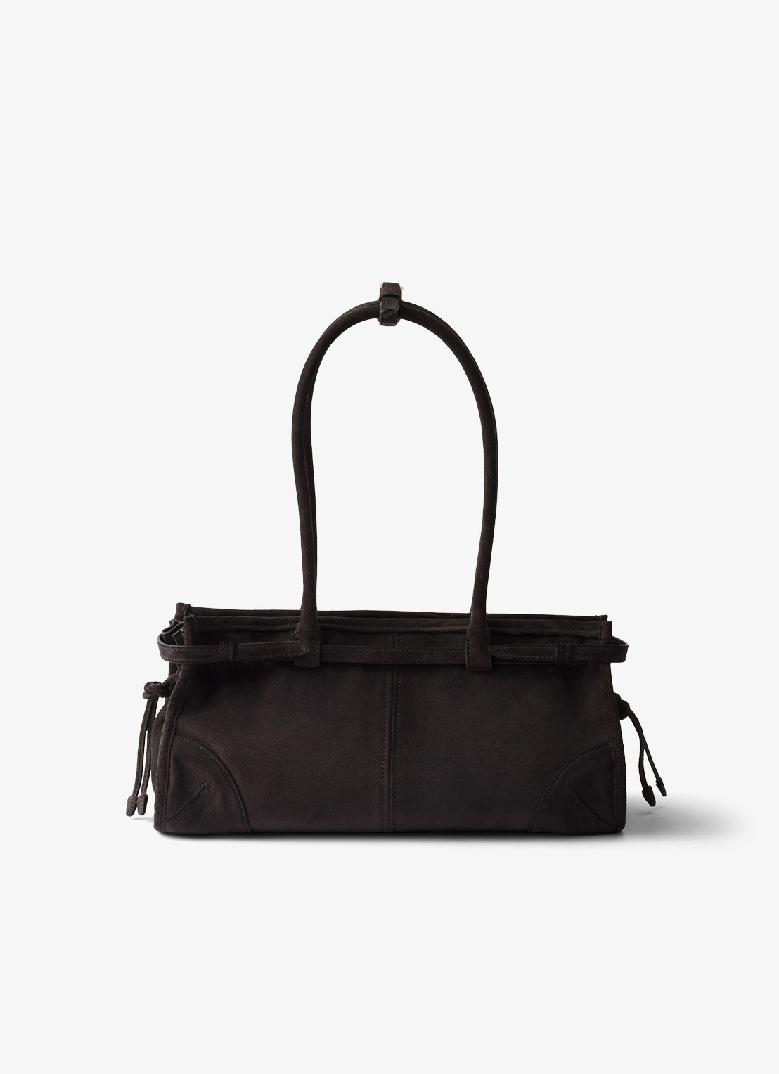 Prada Bonnie Medium handtas van kalfssuède - achterkant 3 taupe