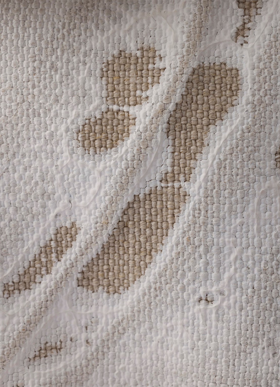 Prada Bonnie Medium schoudertas met leren details - detail 4 gebroken wit