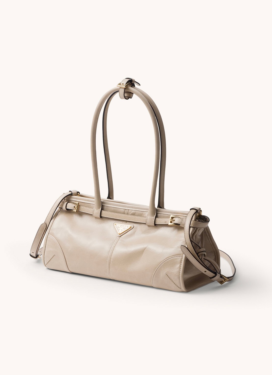 Prada Bonnie Medium schoudertas van kalfsleer - achterkant 3 beige