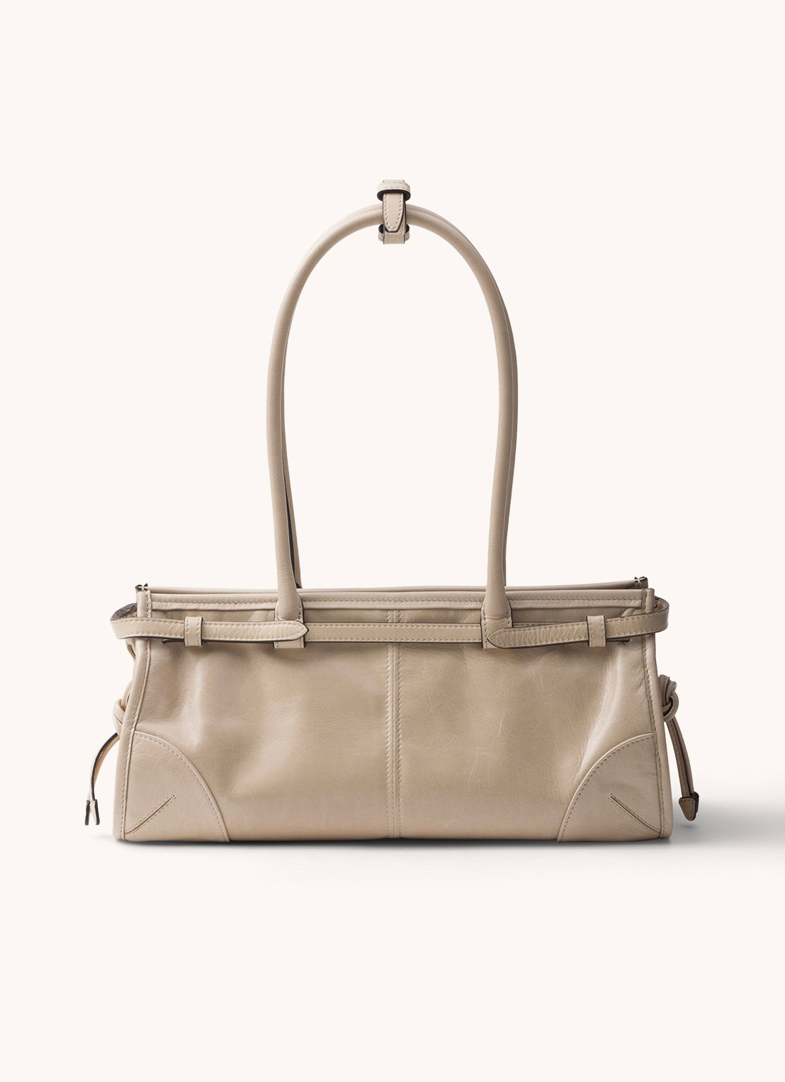 Prada Bonnie Medium schoudertas van kalfsleer - detail 4 beige
