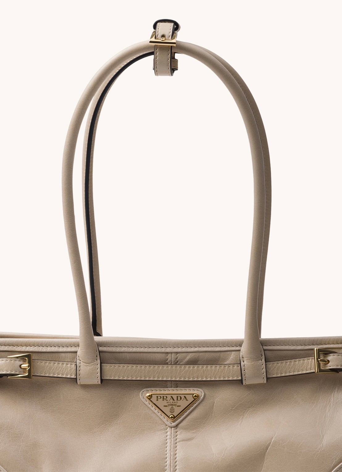 Prada Bonnie Medium schoudertas van kalfsleer - detail 6 beige