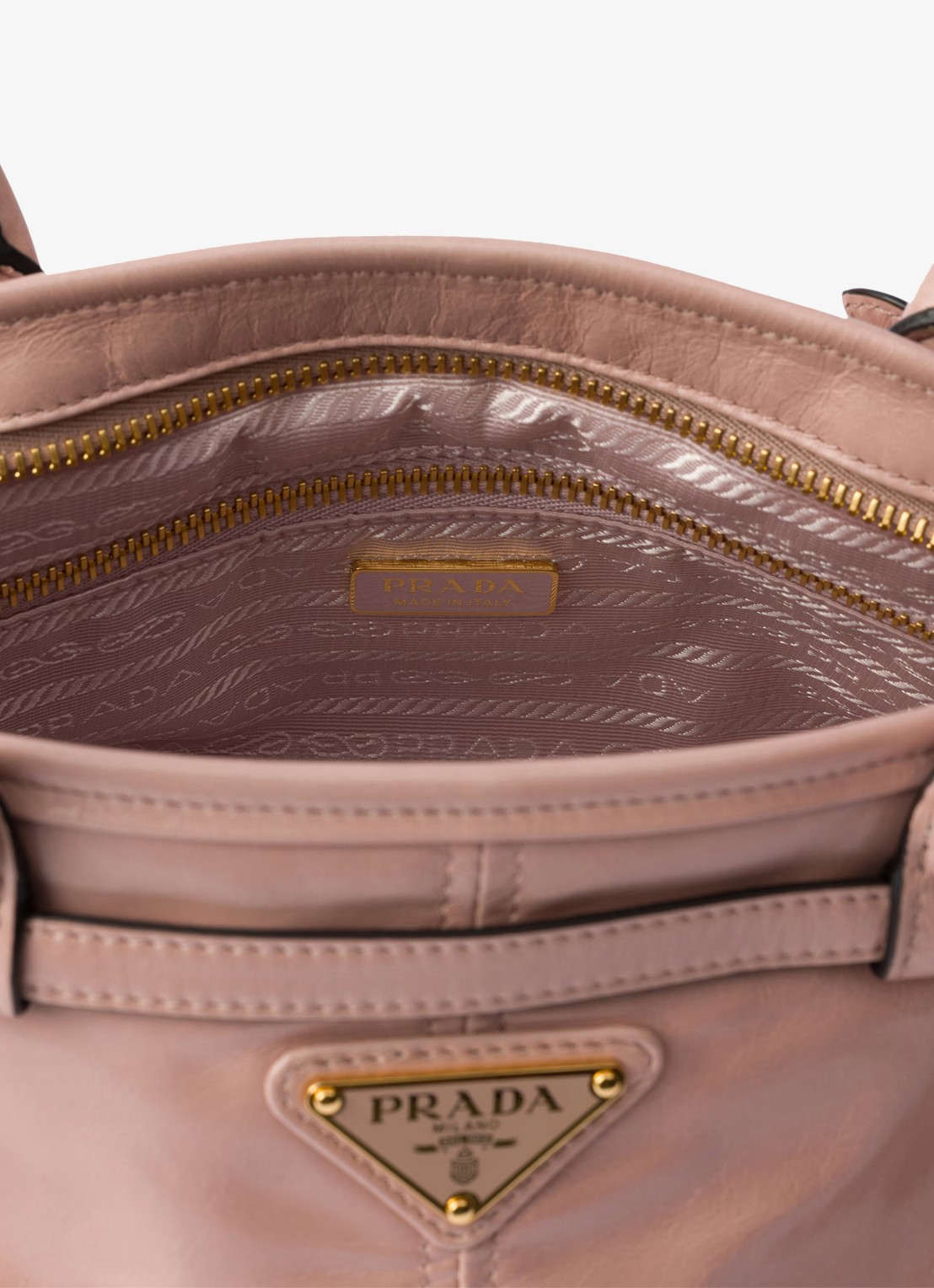 Prada Bonnie Medium schoudertas van kalfsleer - detail 5 oudroze