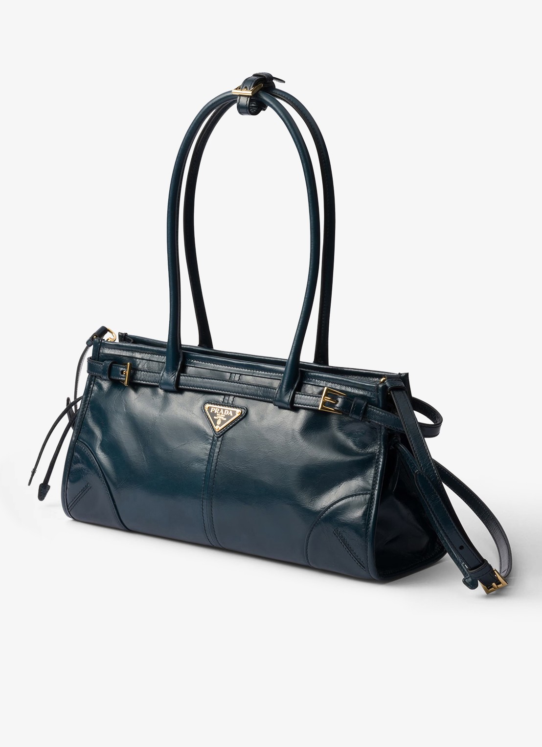 Prada Bonnie Medium schoudertas van kalfsleer - detail 4 petrol