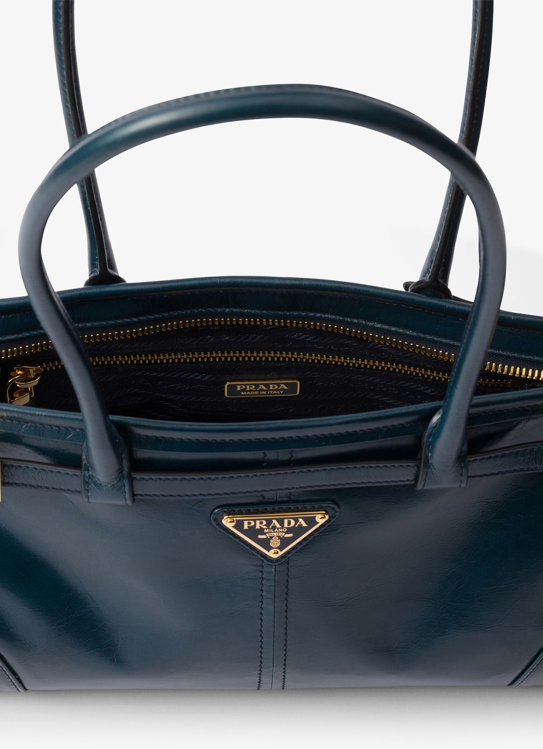Prada Bonnie Medium schoudertas van kalfsleer - detail 5 petrol