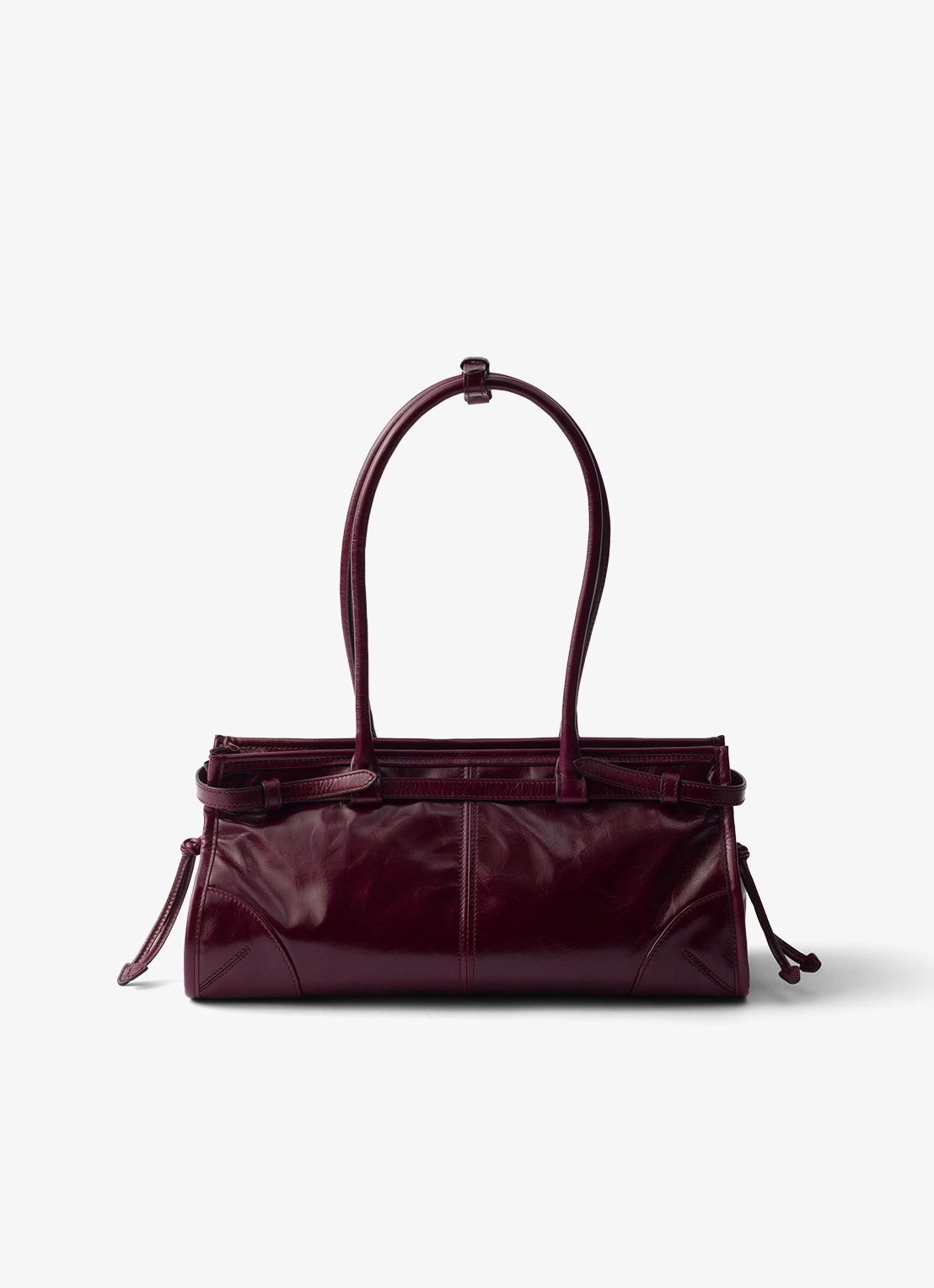 Prada Bonnie Medium schoudertas van kalfsleer - achterkant 4 bordeauxrood