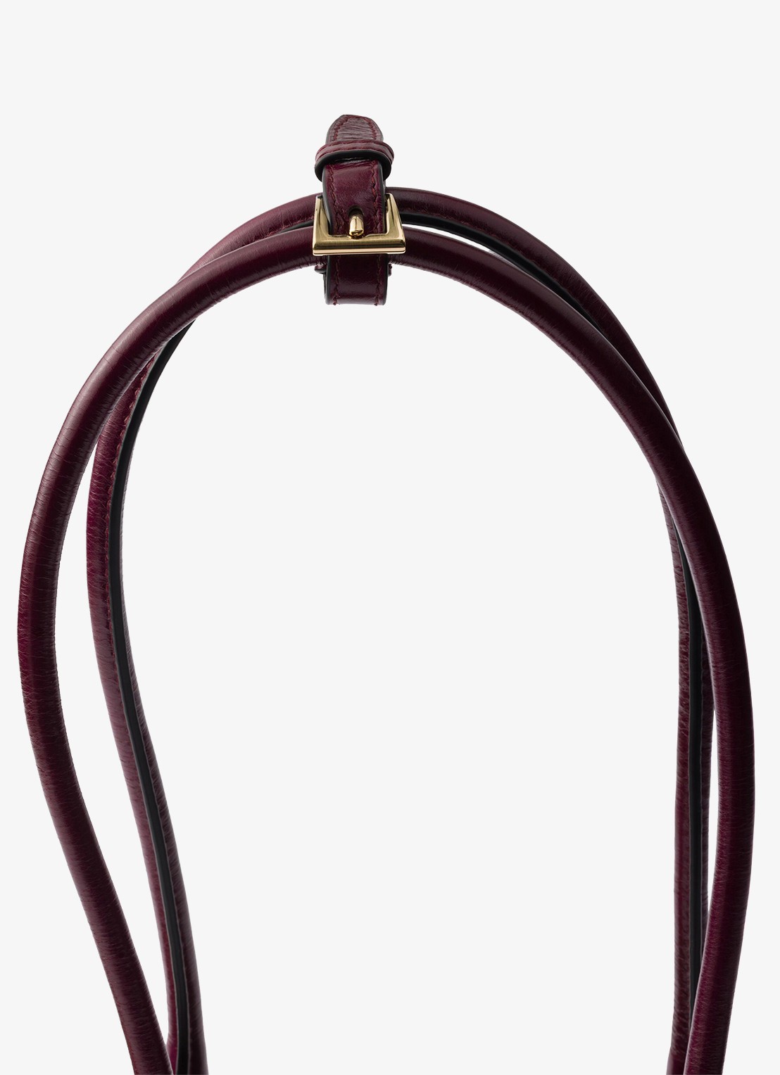Prada Bonnie Medium schoudertas van kalfsleer - detail bordeauxrood