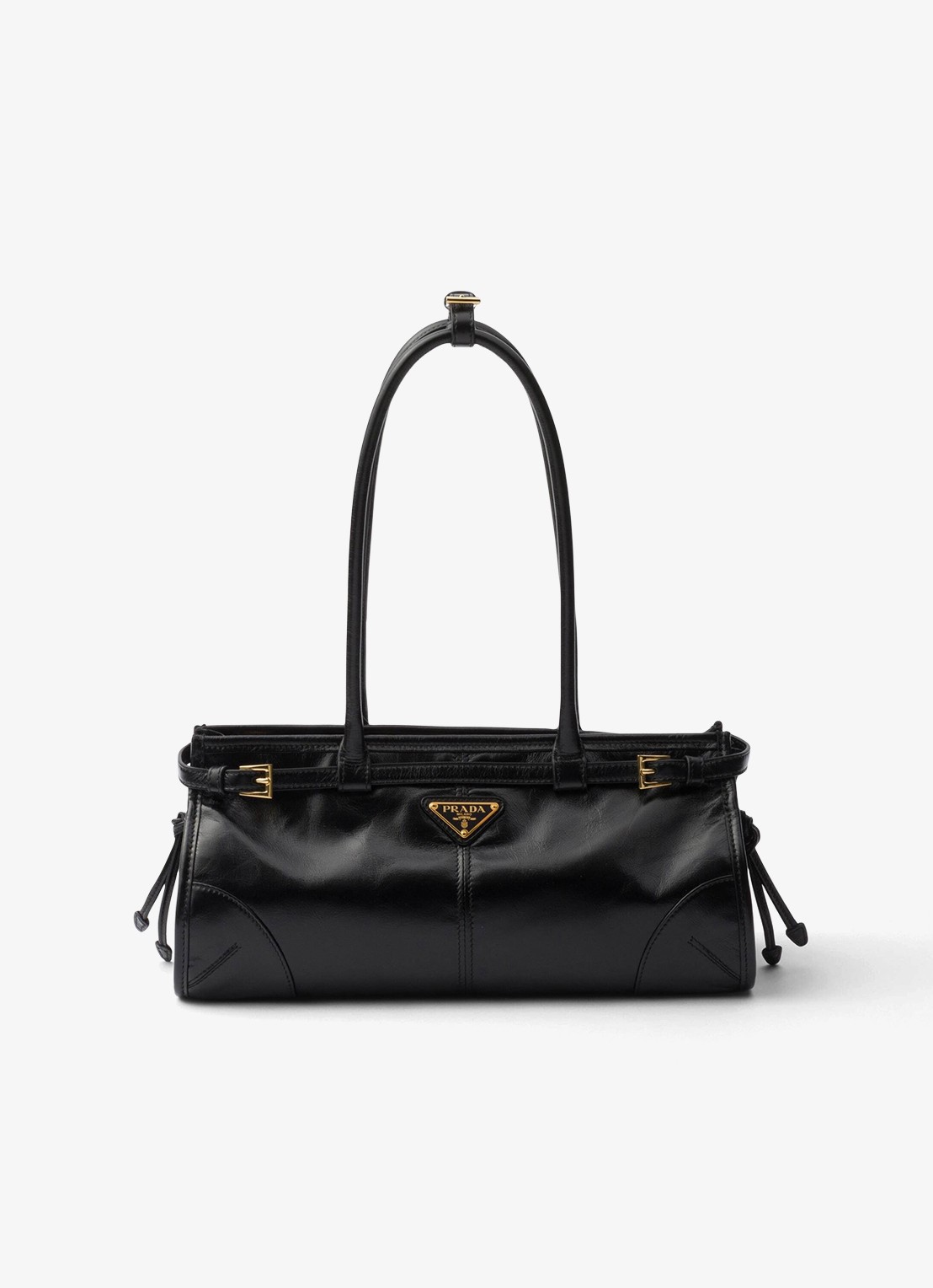 Prada Bonnie Medium schoudertas van kalfsleer - voorkant 8 zwart