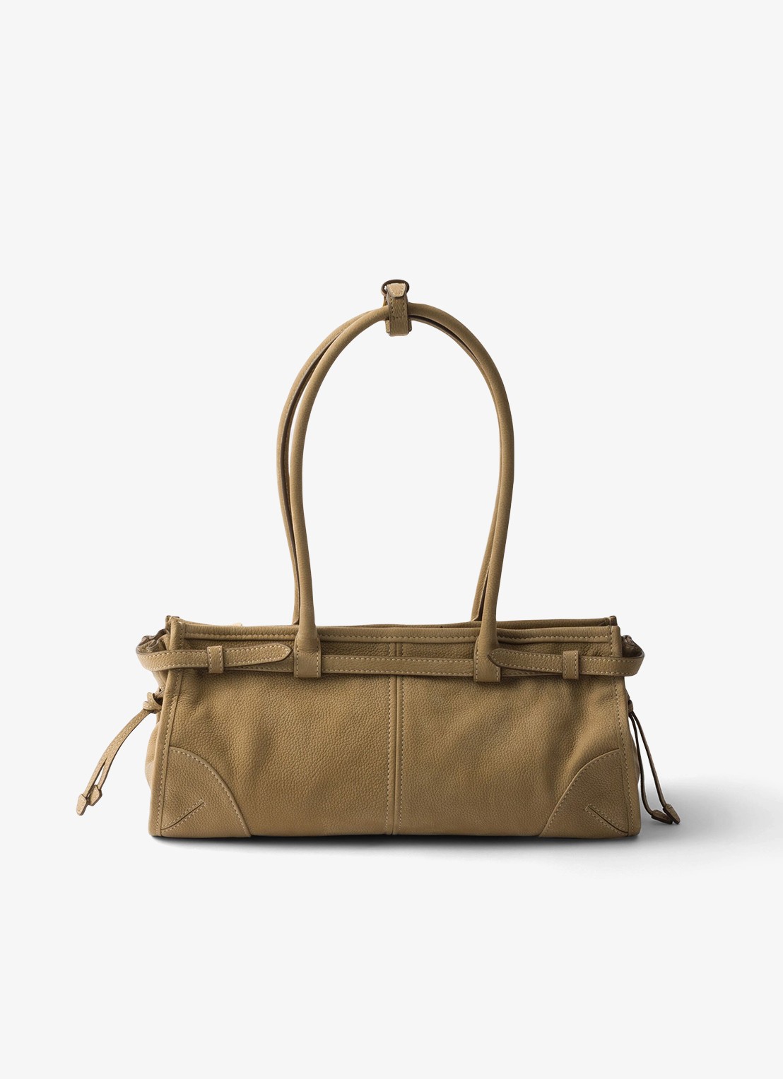 Prada Bonnie Medium schoudertas van nubuck - achterkant 3 khaki