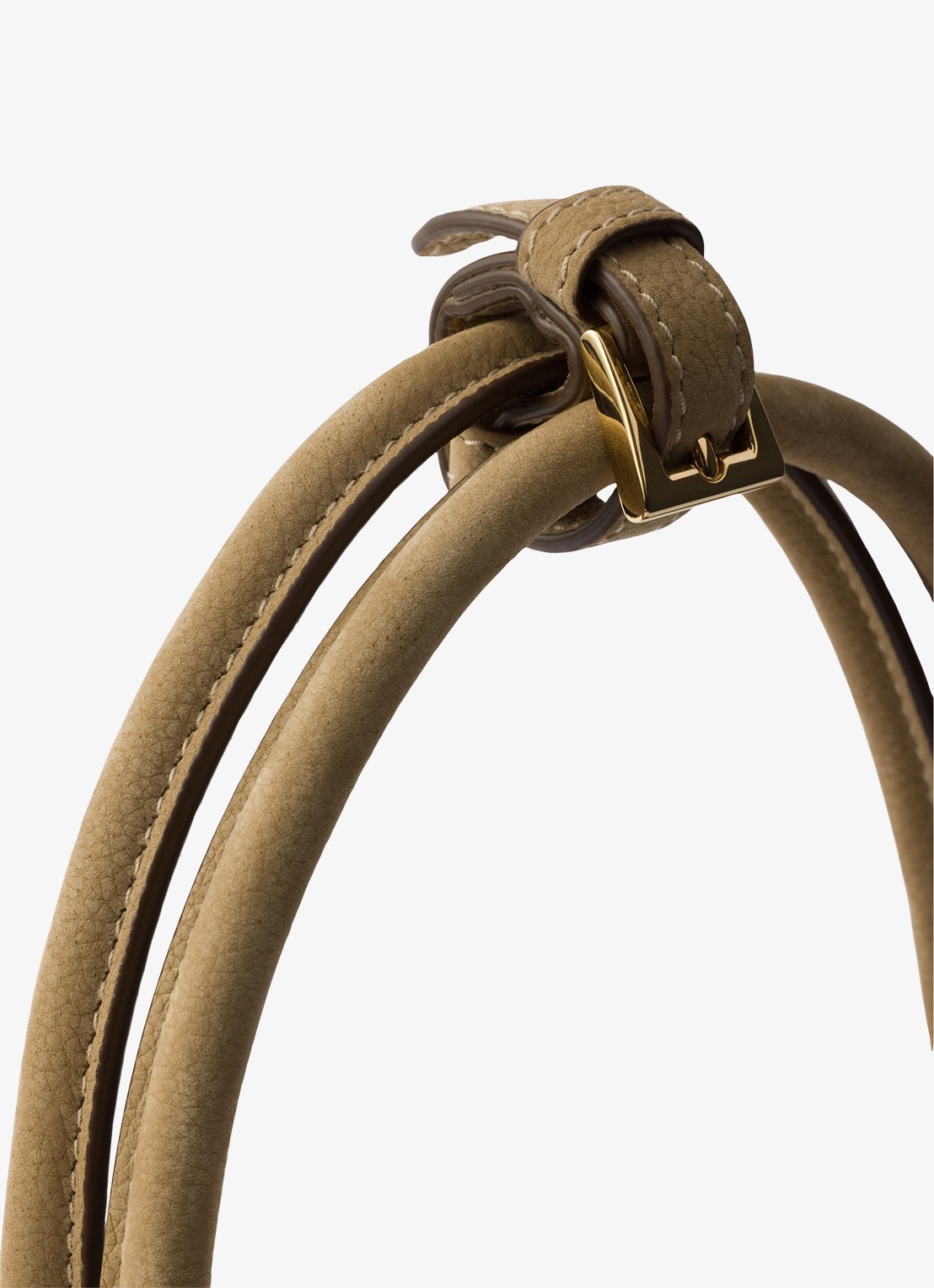 Prada Bonnie Medium schoudertas van nubuck - detail 4 khaki