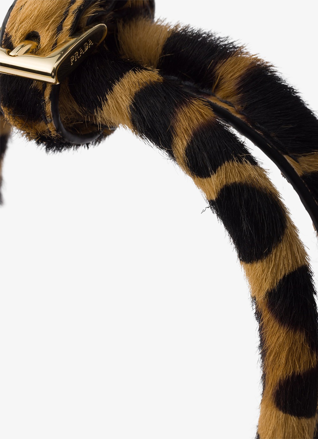 Prada Bonnie Mini handtas van kalfsleer met ponyhair - detail 7 gebroken wit