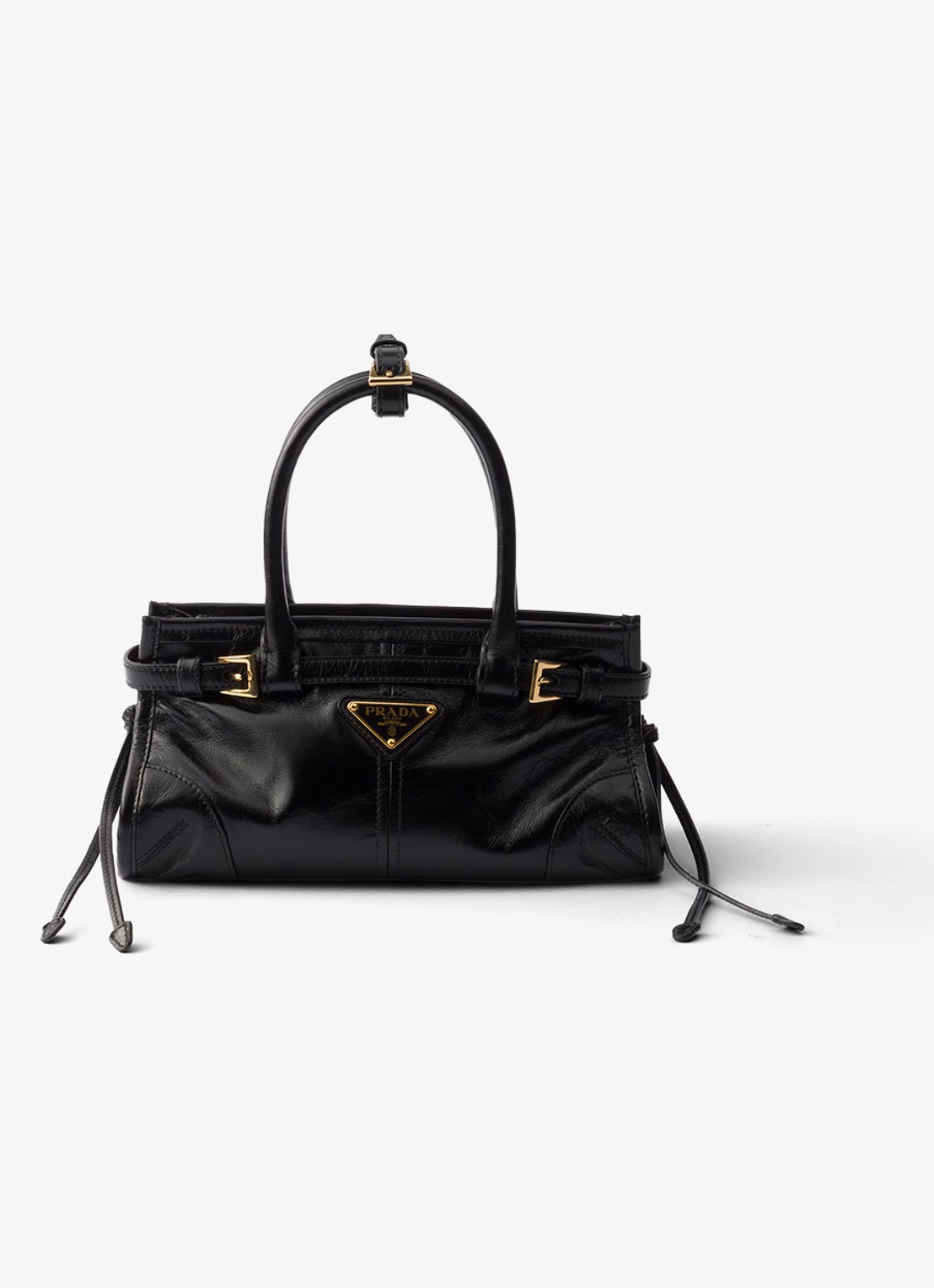 Prada Bonnie Mini handtas van kalfsleer - voorkant zwart