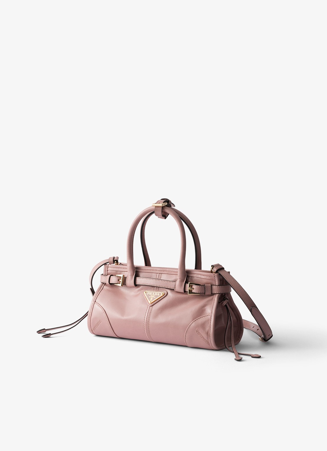 Prada Bonnie Mini handtas van kalfsleer - voorkant 6 oudroze