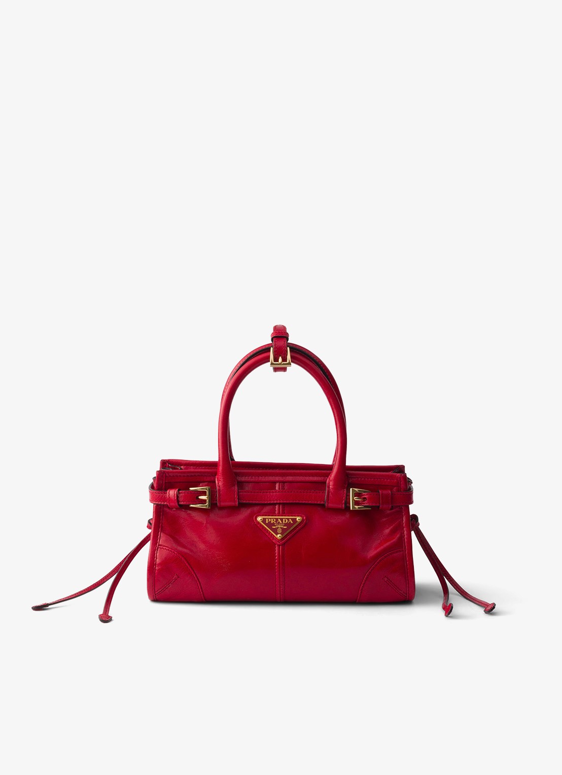 Prada Bonnie Mini handtas van kalfsleer - voorkant rood