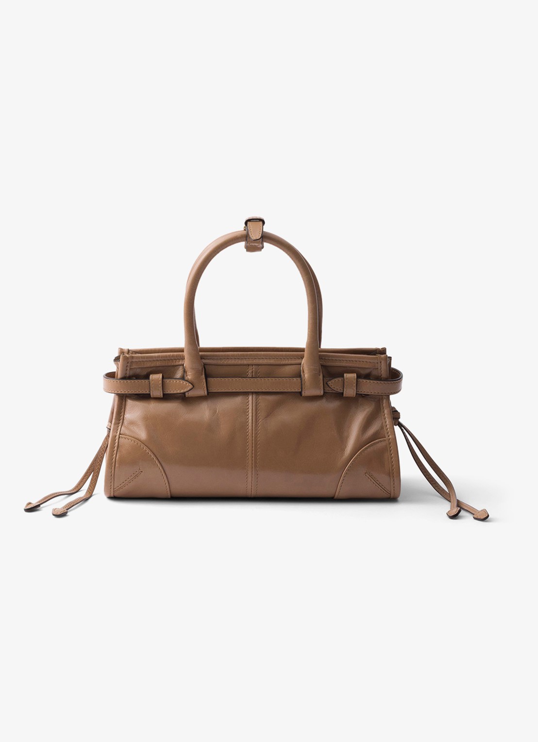 Prada Bonnie Mini handtas van kalfsleer - achterkant bruin