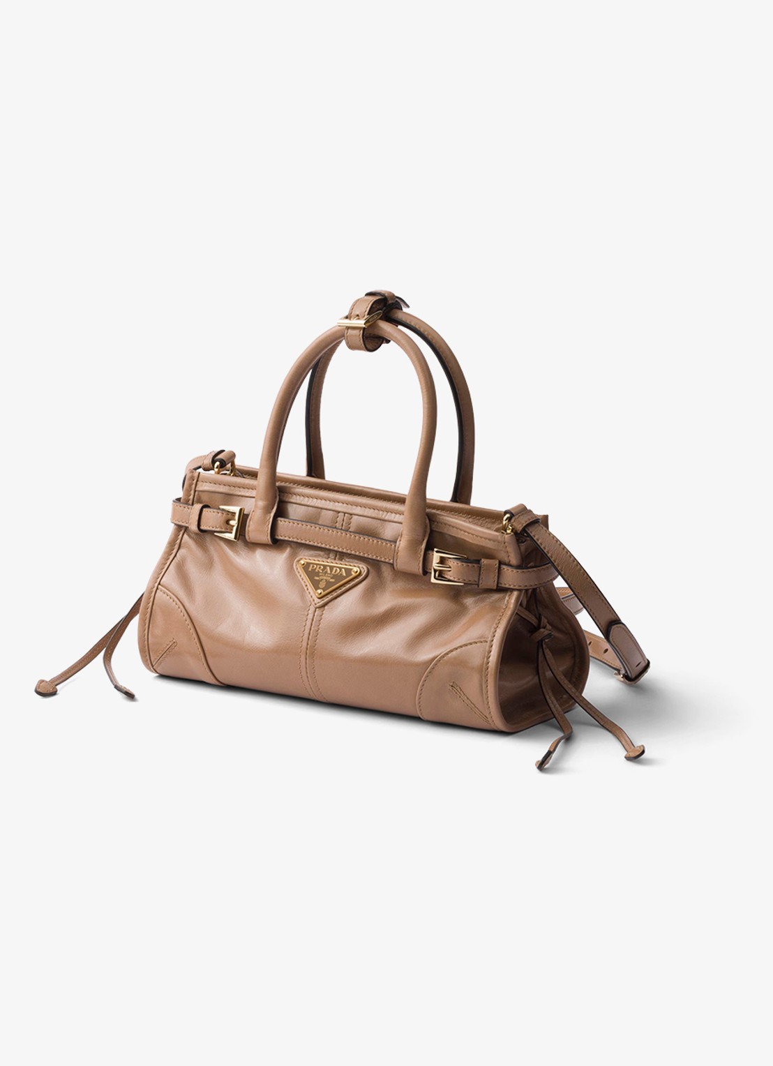 Prada Bonnie Mini handtas van kalfsleer - voorkant 6 bruin