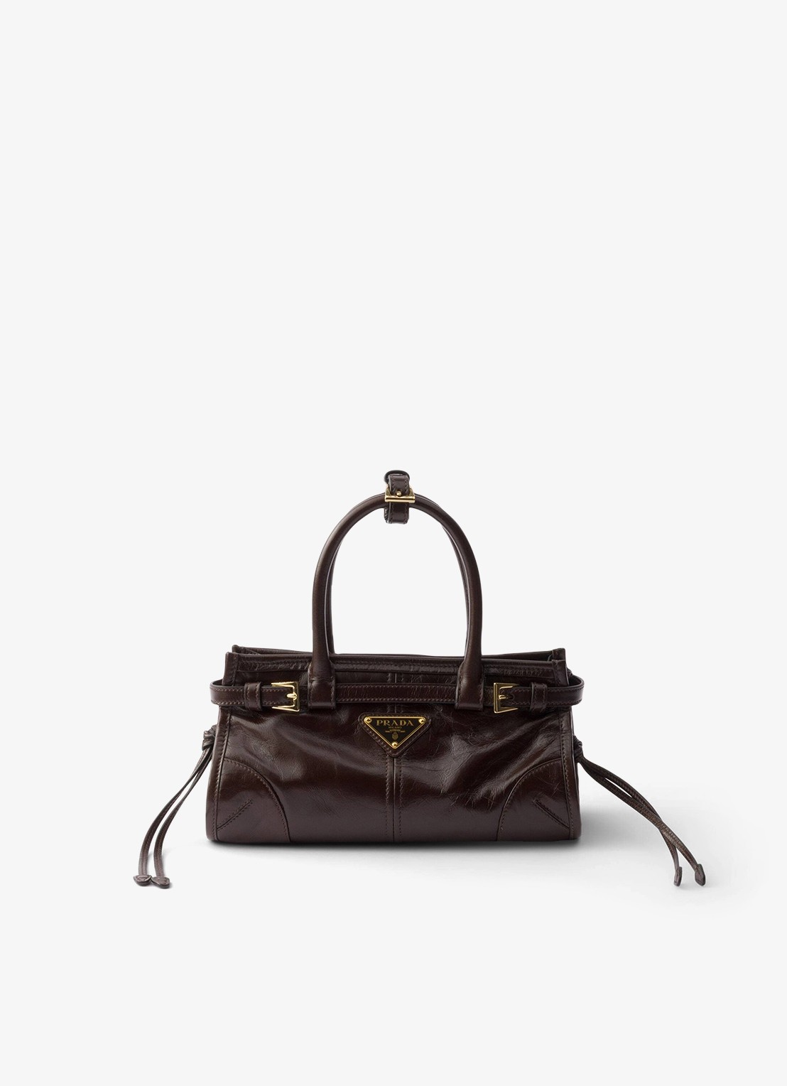 Prada Bonnie Mini handtas van kalfsleer - voorkant 5 donkerbruin