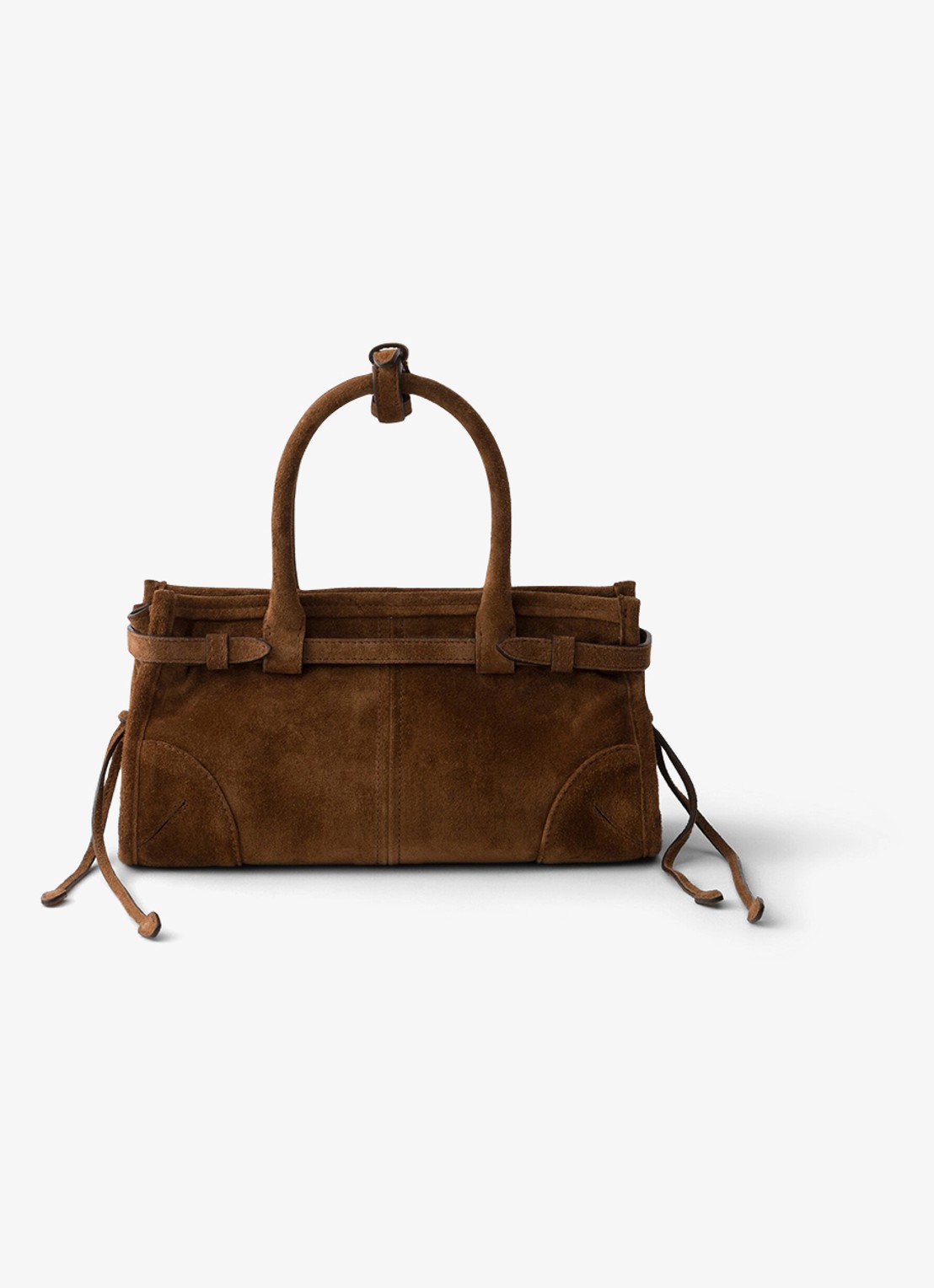 Prada Bonnie Mini handtas van kalfssuède - achterkant 6 bruin