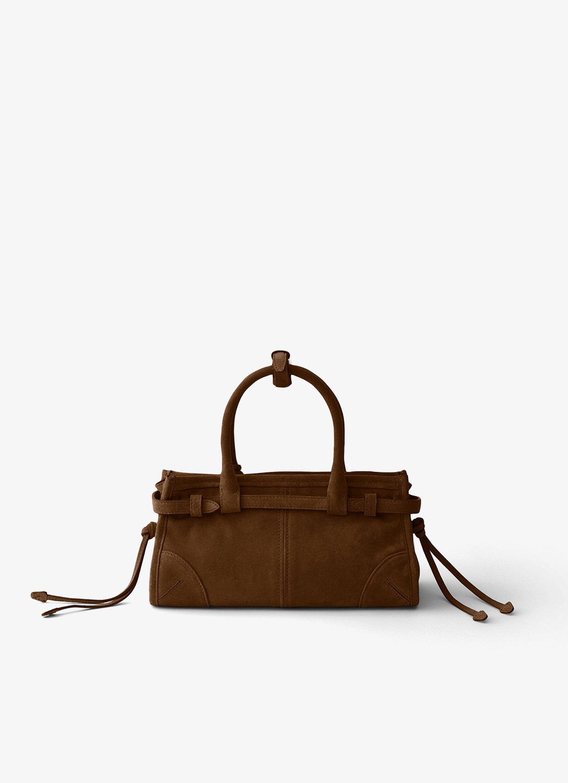 Prada Bonnie Mini handtas van kalfssuède - achterkant naturel