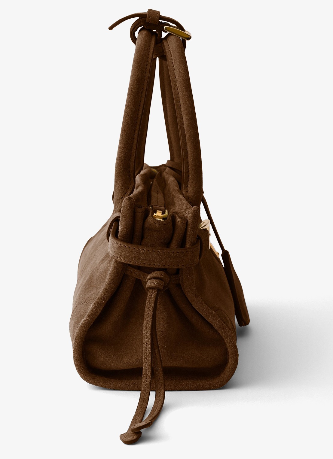 Prada Bonnie Mini handtas van kalfssuède - detail 2 naturel