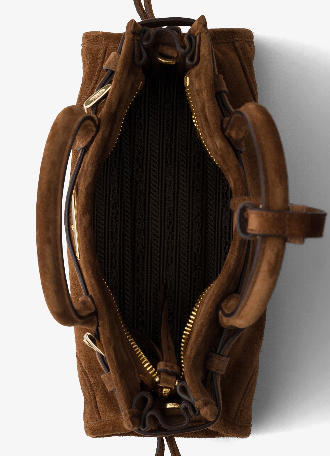 Prada Bonnie Mini handtas van kalfssuède - detail 3 naturel