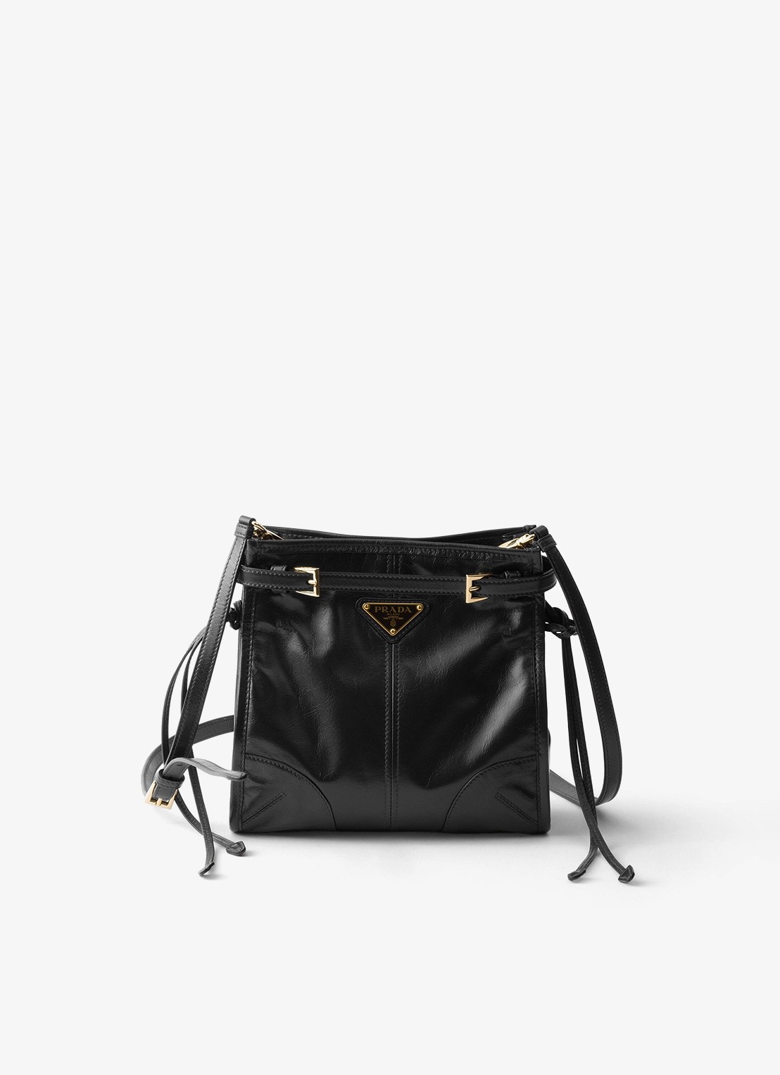Prada Bonnie Mini schoudertas van kalfsleer - voorkant 4 zwart