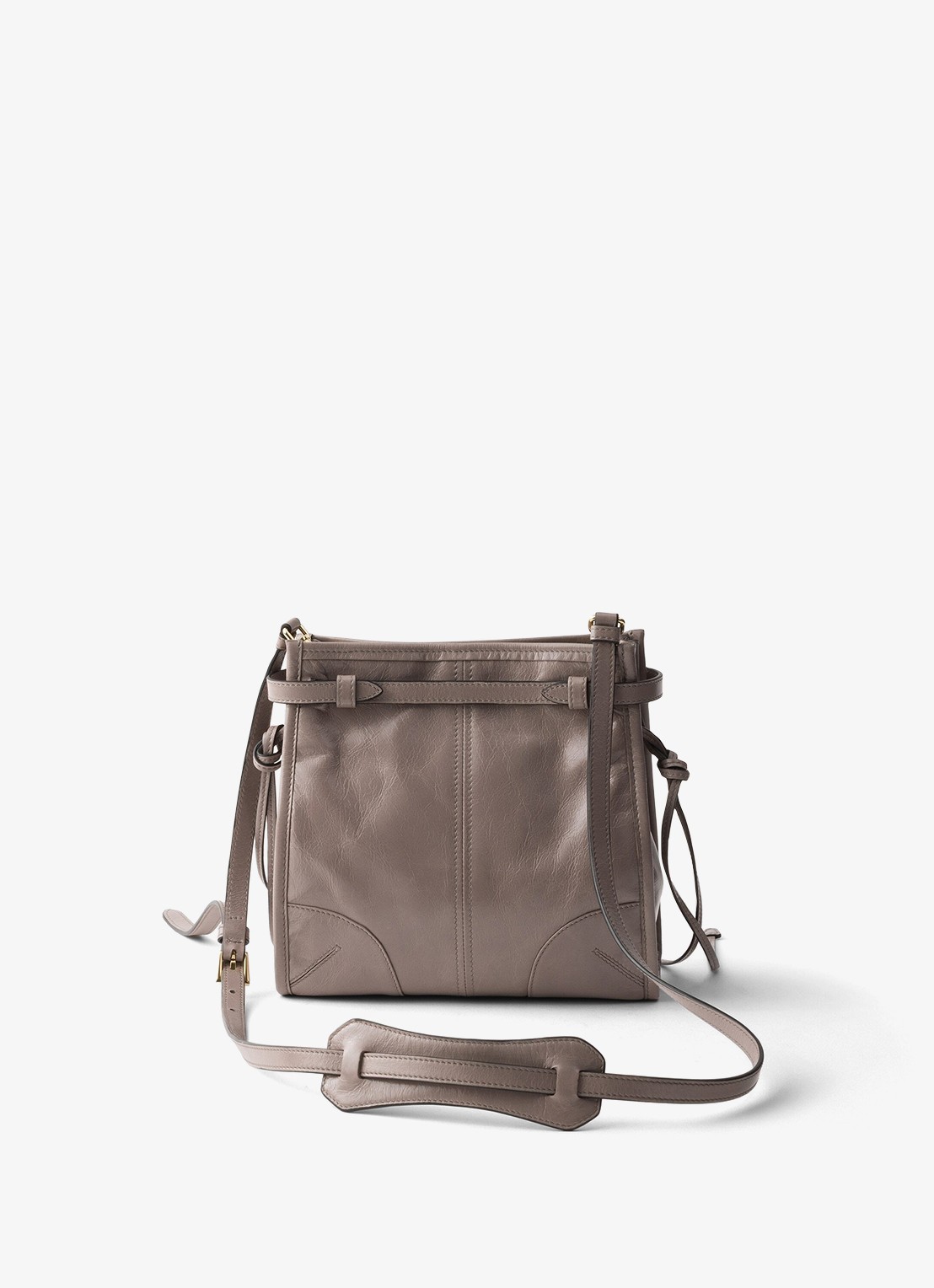 Prada Bonnie Mini schoudertas van kalfsleer - achterkant 3 taupe