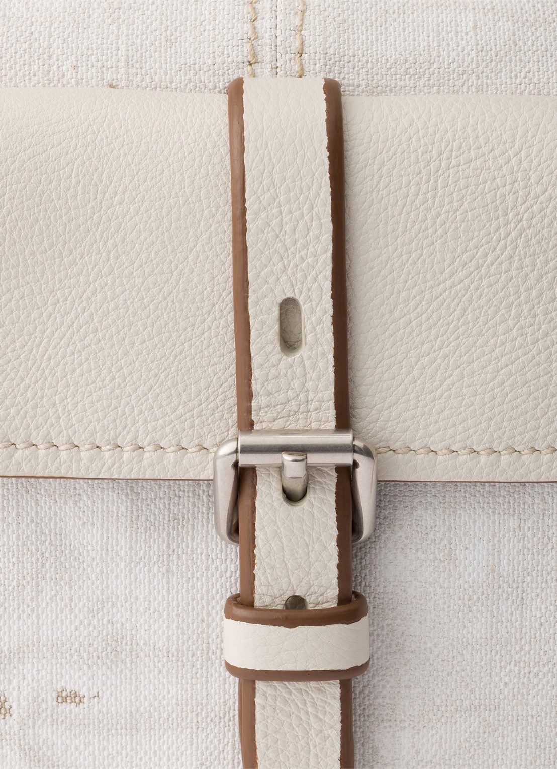 Prada Bonnie schoudertas met leren details - detail 2 wit